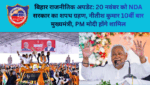 बिहार राजनीतिक अपडेट: 20 नवंबर को NDA सरकार का शपथ ग्रहण, नीतीश कुमार 10वीं बार मुख्यमंत्री, PM मोदी होंगे शामिल