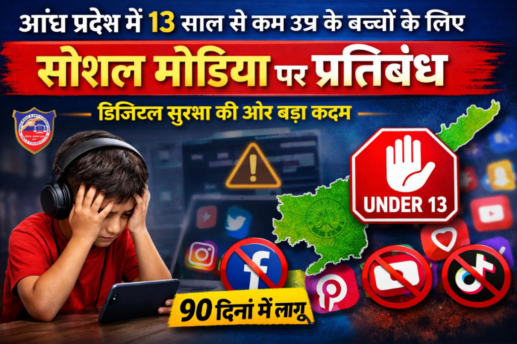 आंध्र प्रदेश में 13 साल से कम उम्र के बच्चों के लिए सोशल मीडिया पर प्रतिबंध: डिजिटल सुरक्षा की ओर बड़ा कदम
