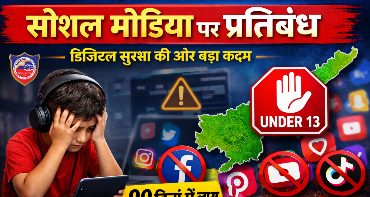 आंध्र प्रदेश में 13 साल से कम उम्र के बच्चों के लिए सोशल मीडिया पर प्रतिबंध: डिजिटल सुरक्षा की ओर बड़ा कदम