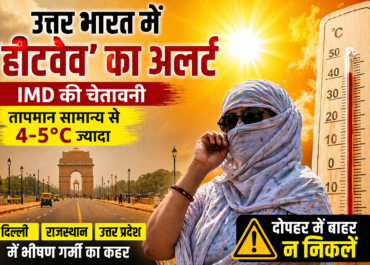 उत्तर भारत में हीटवेव का अलर्ट: IMD की चेतावनी, तापमान सामान्य से 5°C तक ज्यादा